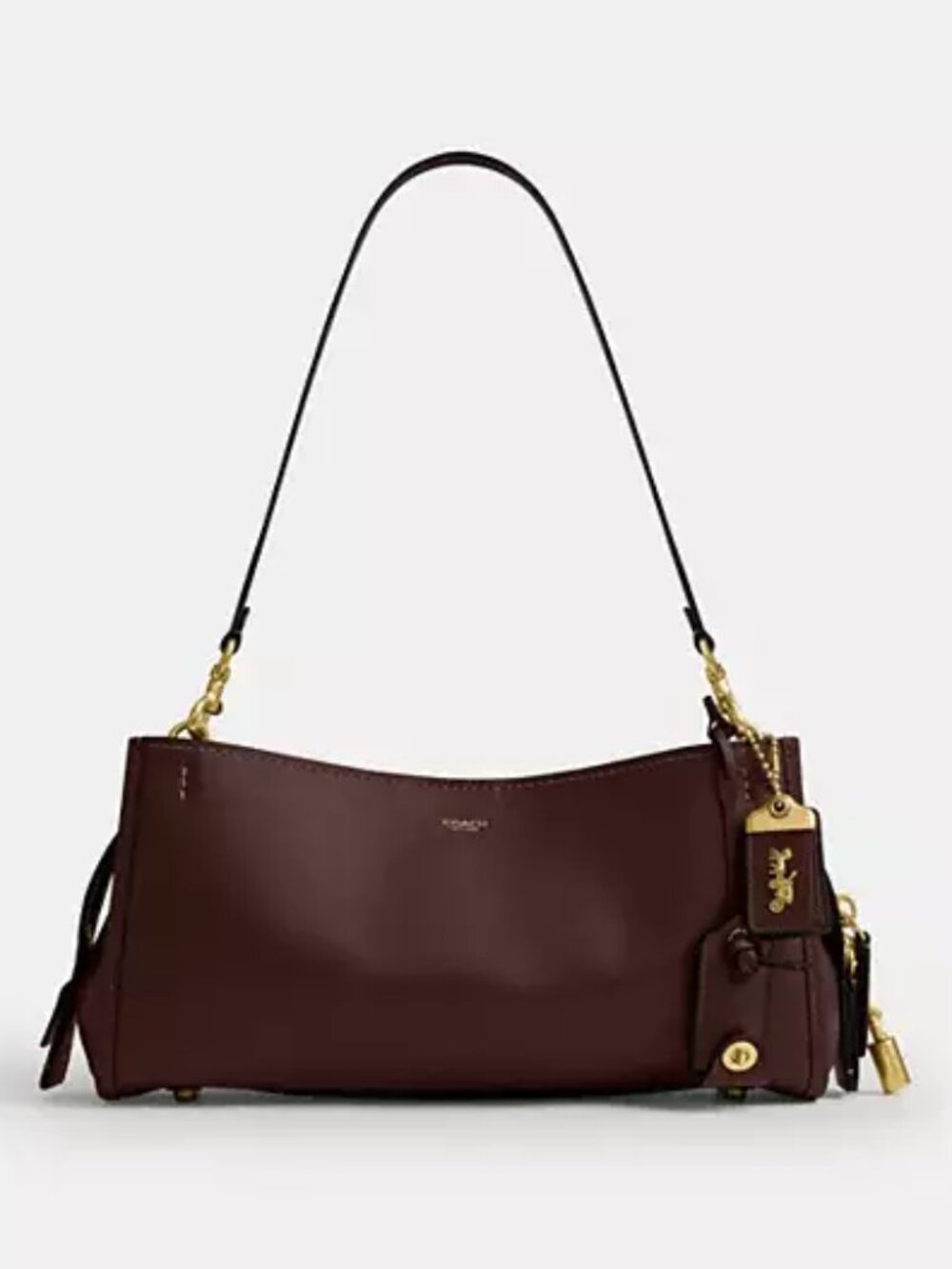 NWT ☑️ Coach Rogue 34 Soft Leather Shoulder Bag  CCX18 MAPLE